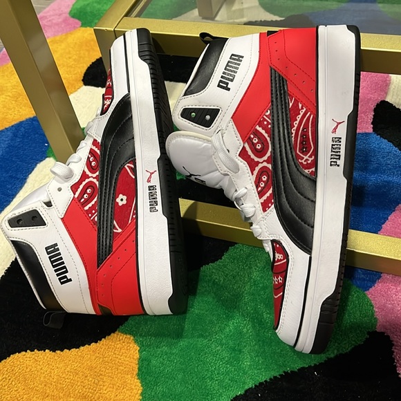 Brand new shoes for sale for men custom made with bandana and black wire - Picture 3 of 7